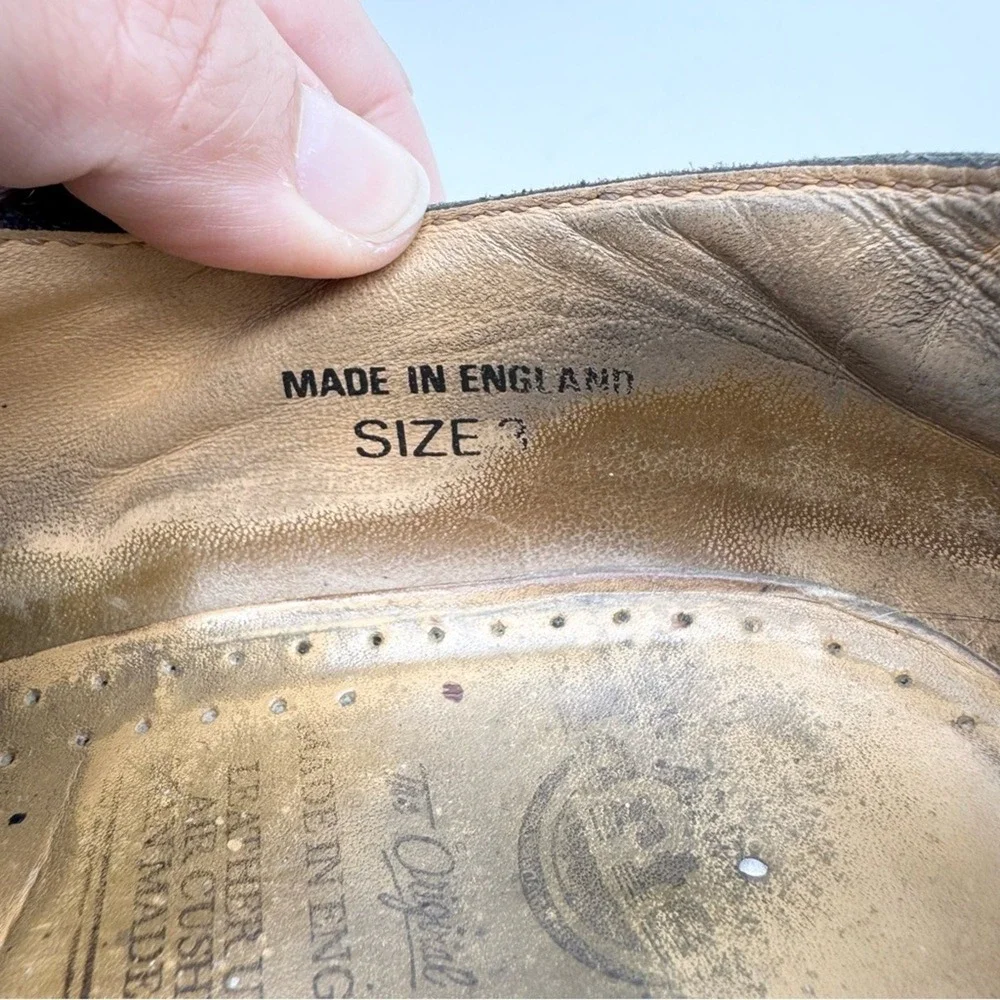 Vintage 90s Made in England‎ Dr. Marten's 3-Eyelet Oxford Lace Up Shoes Black 3